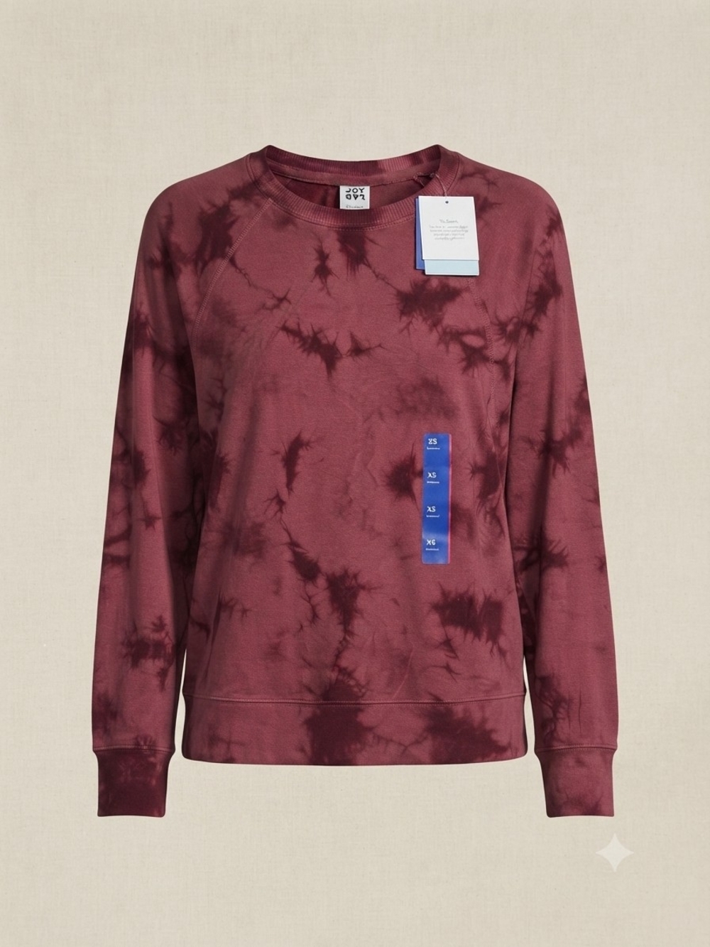 Tie-Dye Crewneck Sweatshirt - Burgundy